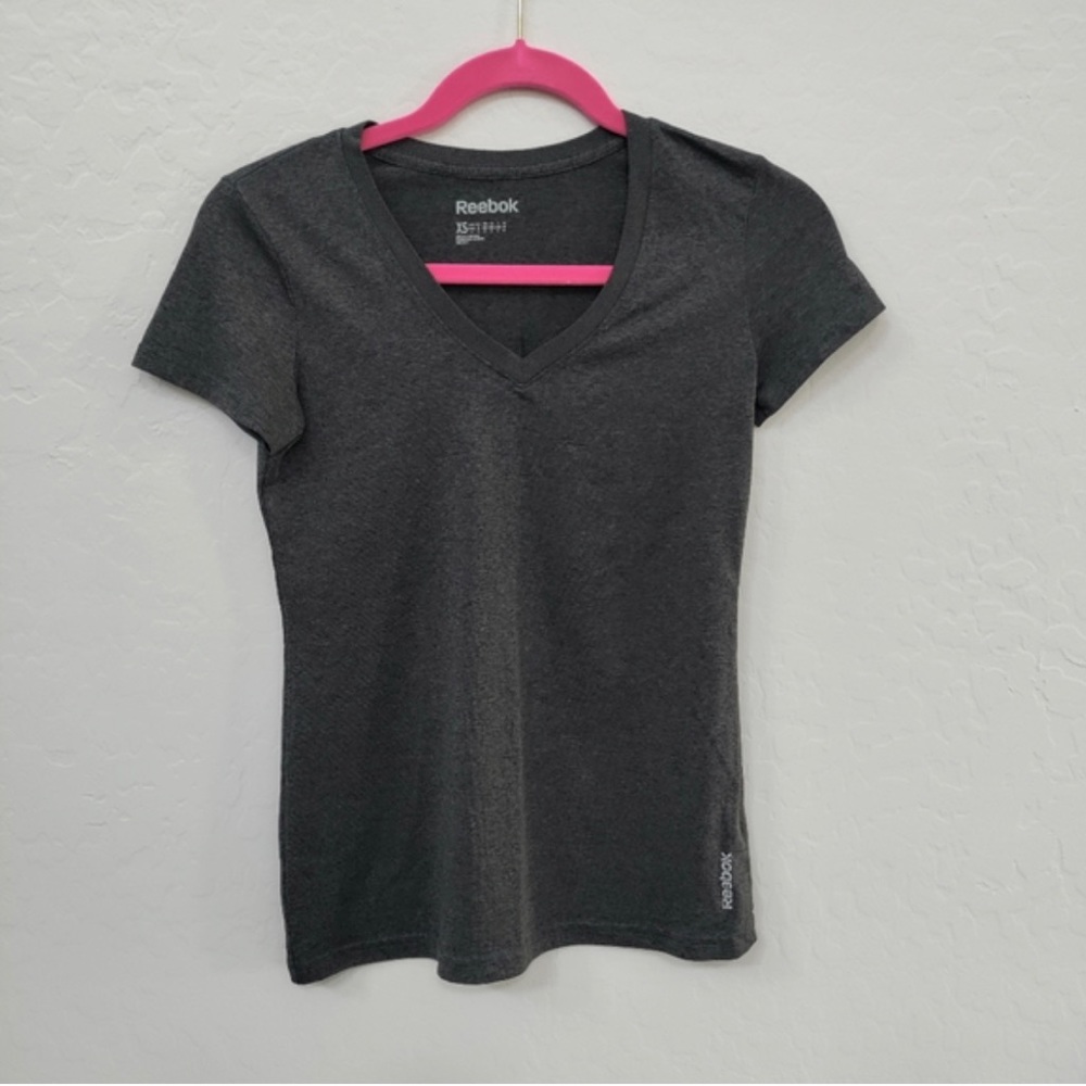 Grey V-neck Athletic tee